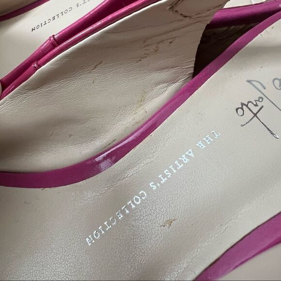 Franco Sarto Patent Leather Peep Toe Slingback Wedges size 6 - Picture 9 of 9